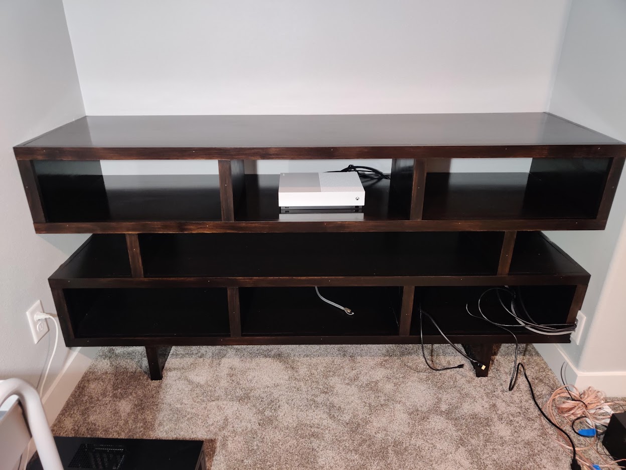 Entertainment Center built for custom space