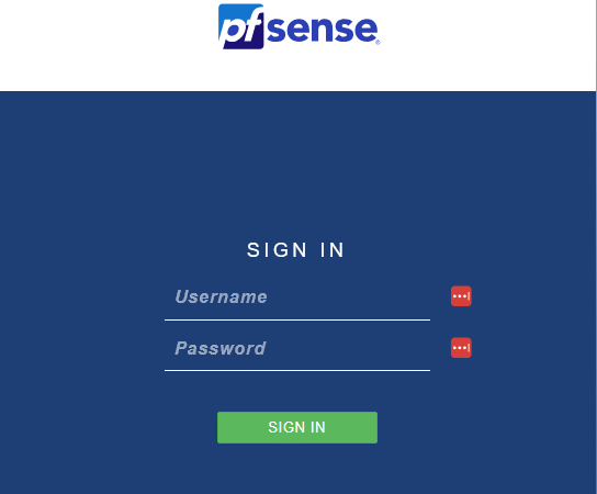 pfSense Default Passowrd